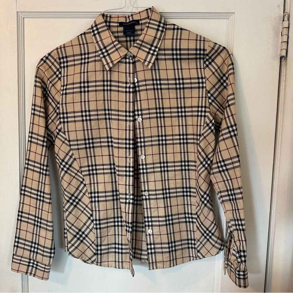 Youth Burberry button up size 14